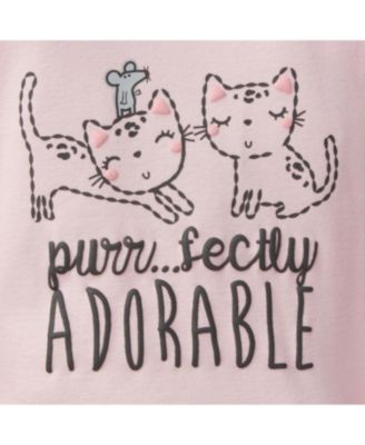 Baby Girls 4-Piece Snug Fit Cotton Pajamas