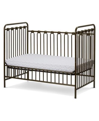 LA BABY Napa 3 in 1 Convertible Full Sized Metal Crib in Golden Nugget