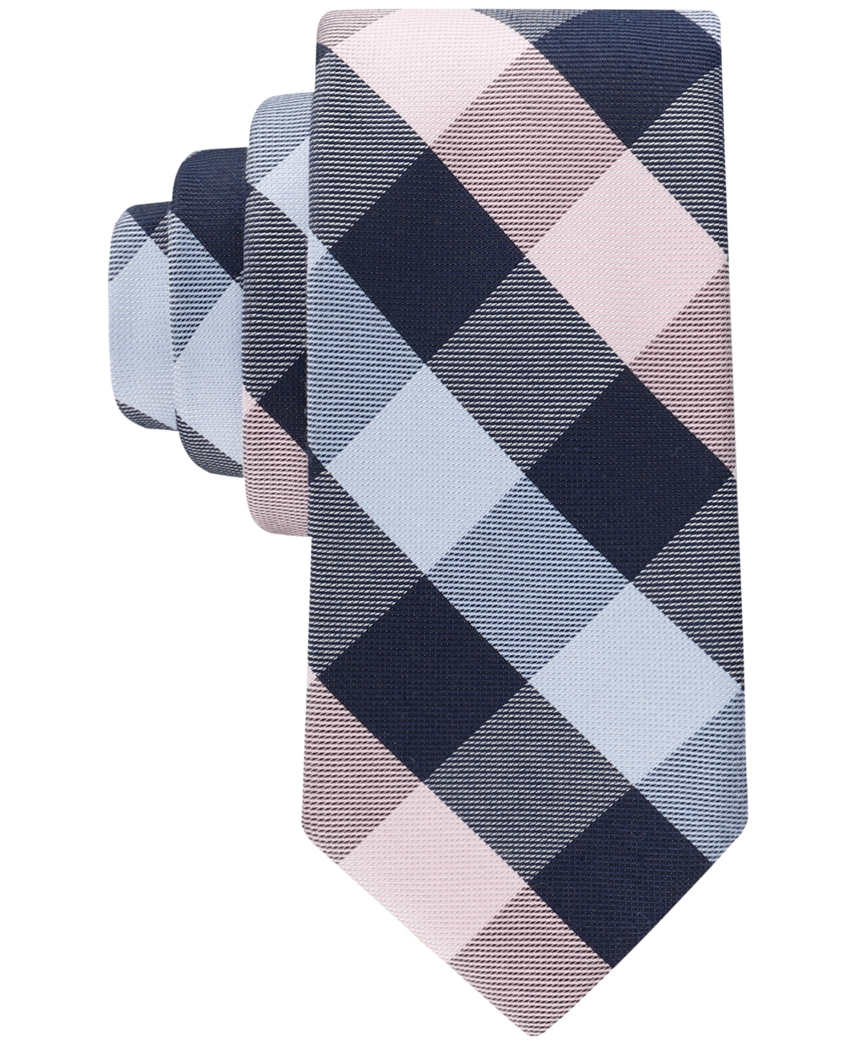 Men's Manor Buffalo Grid Tie - Pink