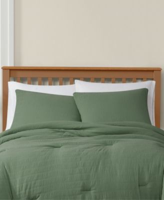 Crinkle Garment Wash Solid 2-Pc. Comforter Set, Twin/Twin XL