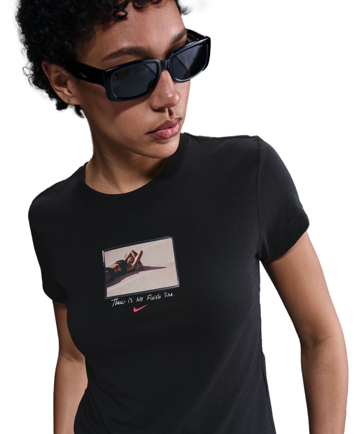 Nike Sportswear Women's Chill Knit Graphic Cropped T-shirt In Black