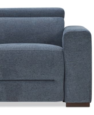 Nevio 5-Pc. Fabric Power Headrest Sectional with 2 Power Motion Chairs