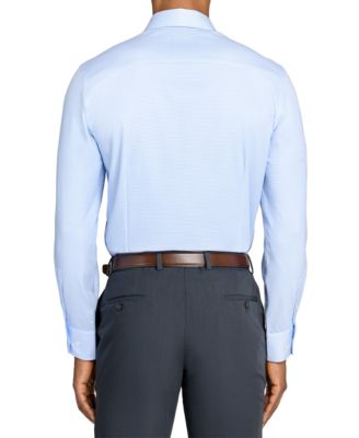 Men's Houndstooth Hybrid Slim Fit Easy Care Long Sleeve Shirt