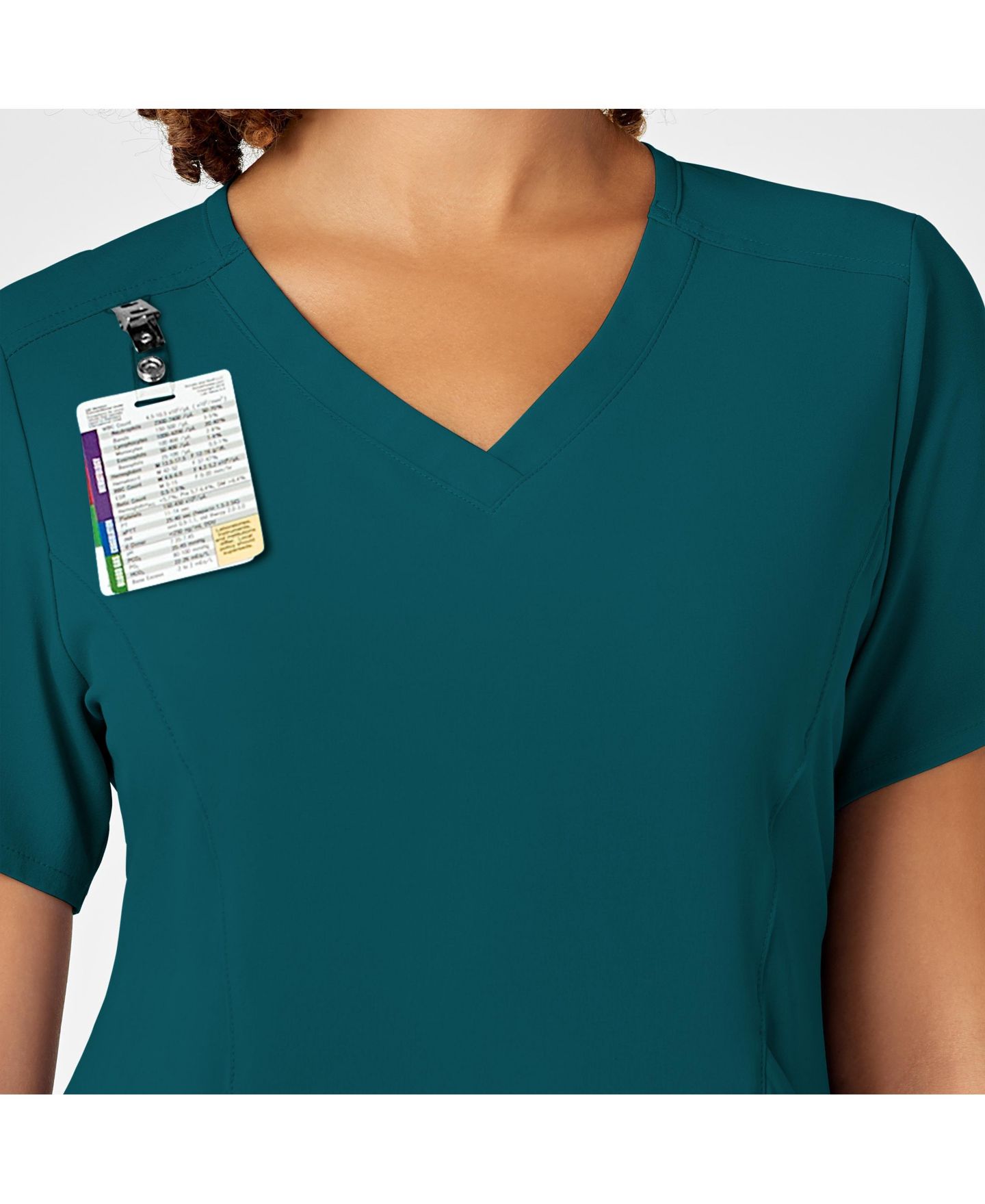 Женский топ Wink Renew V-Neck Scrub, цвет: Синий, вариант 1 — фото 6