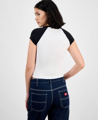 Juniors' Raglan Short-Sleeve Tee
