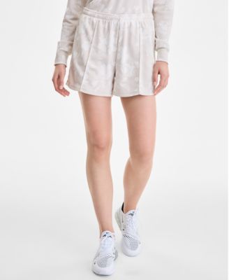 Women's Printed Mid-Rise Pull-On Terry Shorts 