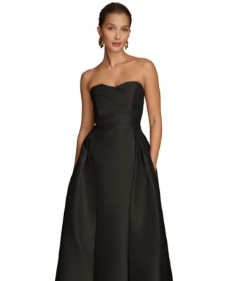 Women's Sweetheart-Neck Pleated Gown