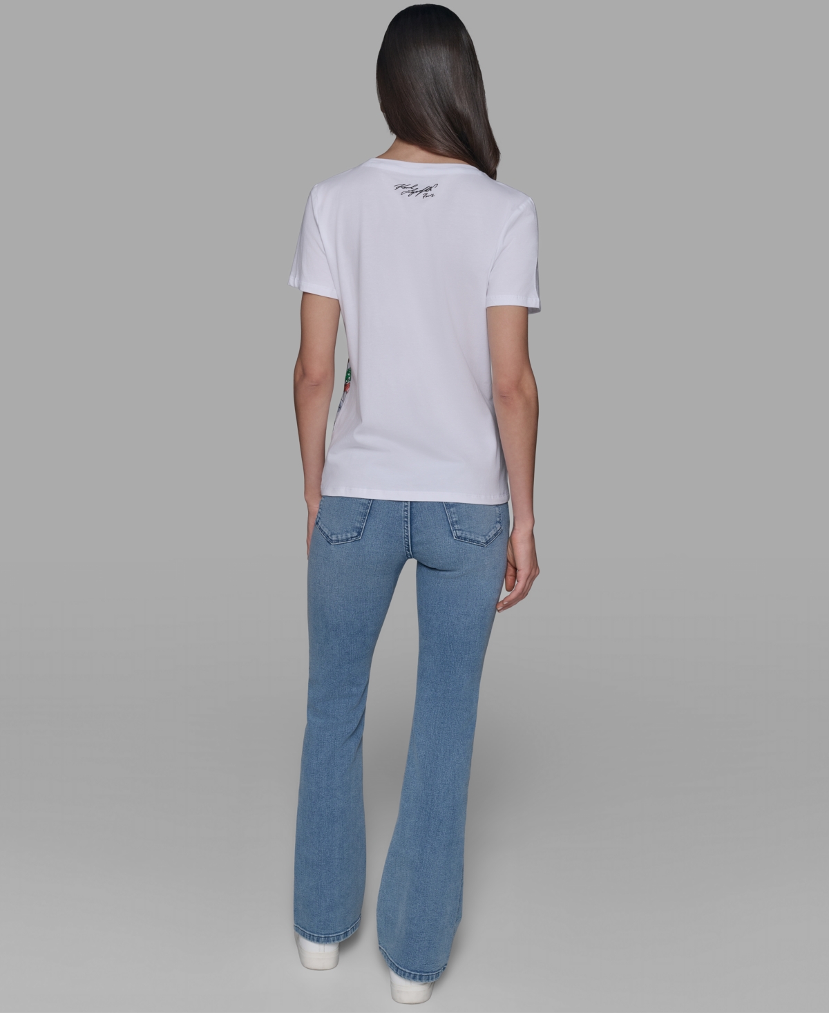 KARL LAGERFELD PETITE SAILING CHOUPETTE CREWNECK TEE 