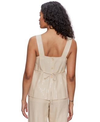 Women's Desert Square-Neck Sleeveless Sequin Top