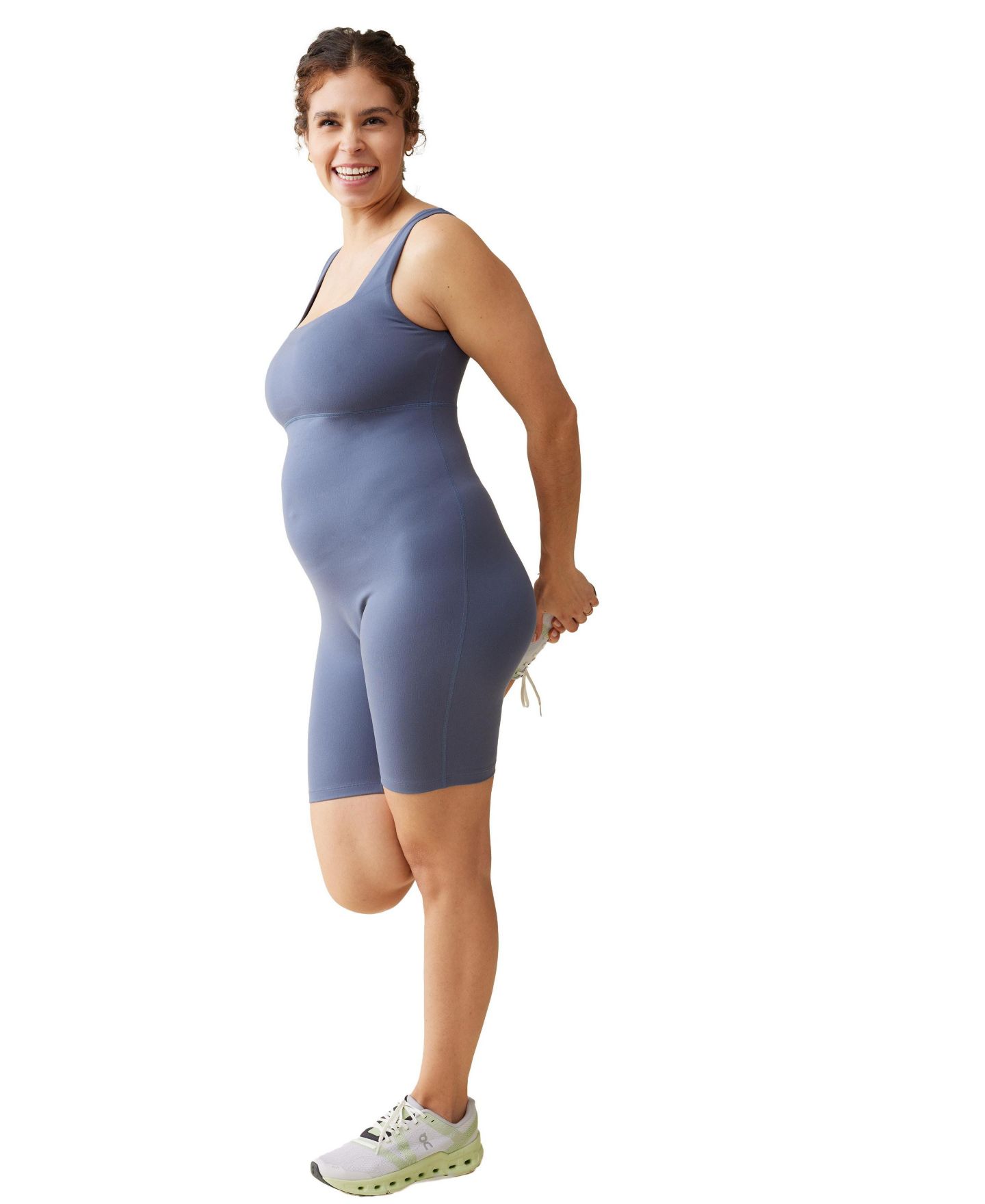 Женские комбинезоны Maternity Ingrid + Isabel Short Active Unitard, цвет: Сумеречный синий — фото 3