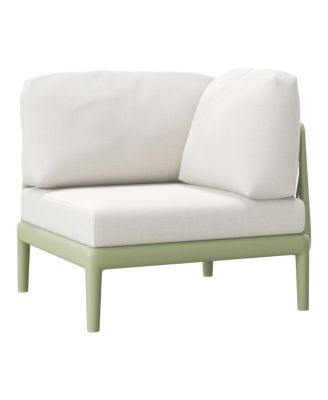 Modern 6-Piece Polypropylene Resin Modular L Shaped Corner Patio Furniture Sectional