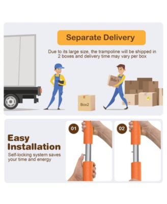 8 Feet Outdoor Unique Flower Shape Trampoline with Enclosure Net