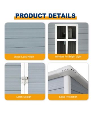 5x3ft Resin Outdoor Storage Shed Kit-Perfect to Store Patio Furniture