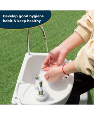 Camping Hand Wash Station Basin Stand with 4.5 Gallon Tank