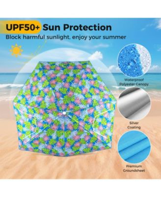UPF50+ Sun Protection Beach Umbrella Tent with Portable Carrying Bag
