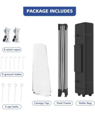 10 x 20 Feet Adjustable Folding Heavy Duty Sun Shelter with Carrying Bag