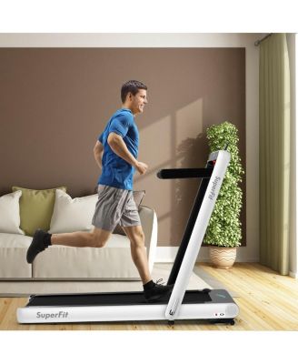4.75HP 2 In 1 Folding Treadmill with Remote APP Control-White