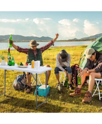 Folding Stool with Built-in Handle for Adults