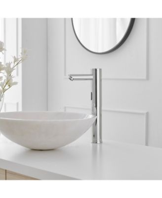 Automatic Sensor Touchless Single Hole Bathroom Sink Faucet With Temperature Mixing Valve In Polished Chrome