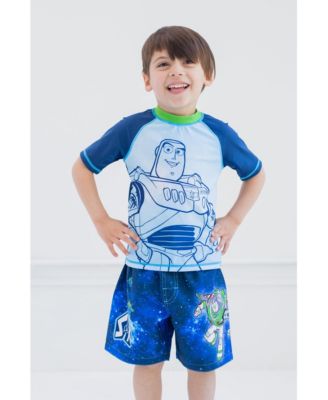 Baby Boys Pullover Rash Guard and Swim Trunks Outfit Set