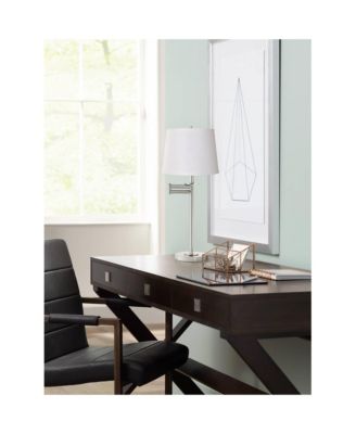 White Linen Small Drum Lamp Shade 10" Top x 12" Bottom x 8" High (Spider) Replacement with Harp and Finial