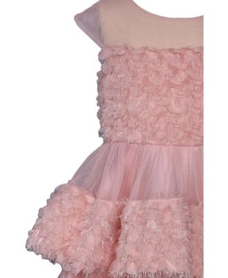 Toddler and Little Girls Tiered Illusion Dress