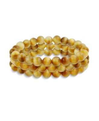 Jasper Gemstone 8MM Bead Stackable Strand Stretch Bracelet Set of 3