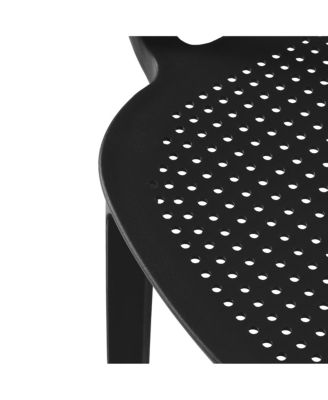 Outdoor Stackable Plastic Resin Patio Dining Armchair (Set of 2)