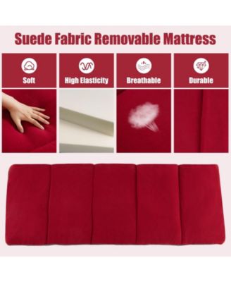 Folding Retractable Travel Camping Cot with Mattress and Carry Bag