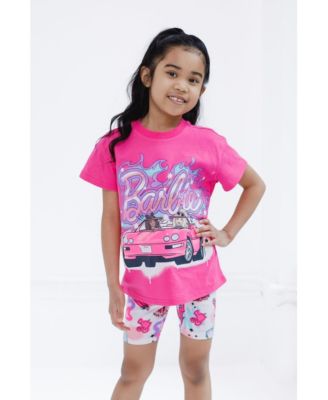 Girls T-Shirt and Bike Shorts Outfit Set