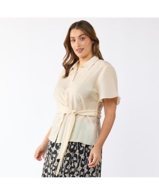 Plus Size Sandstorm Wrap Shirt