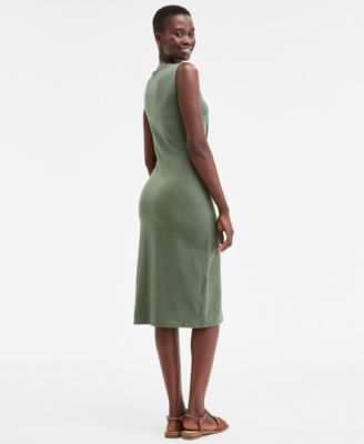 Women's Knot-Front Knit Midi Dress, Exclusively at Macy's