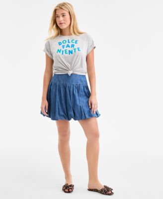 Women's Raglan-Seam Dolce Far Niente Graphic T-Shirt, Exclusively at Macy's