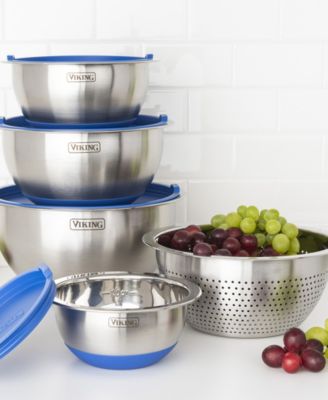 9 Piece Stainless Steel Mixing Bowl Set
