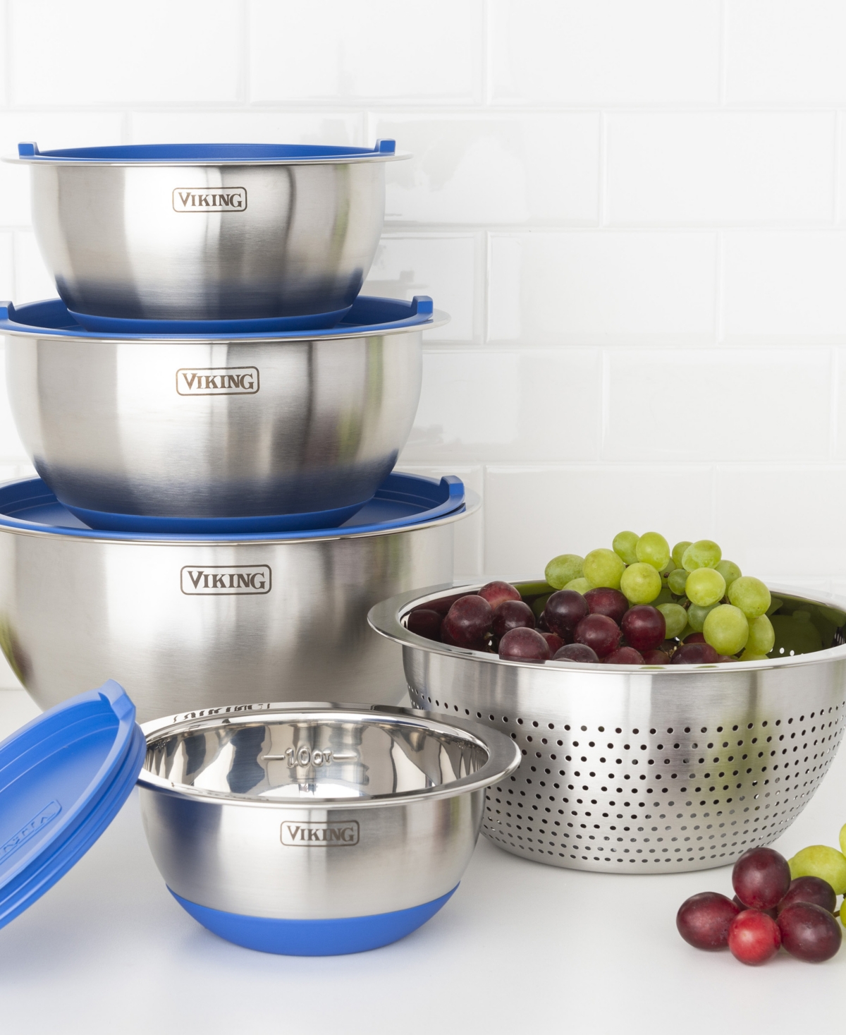 Viking 9 Piece Stainless Steel Mixing Bowl Set