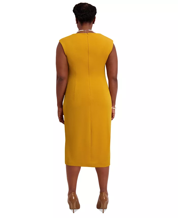 Women's Asymmetrical-Neck Midi Dress, Regular & Plus Sizes - thumbnail 8