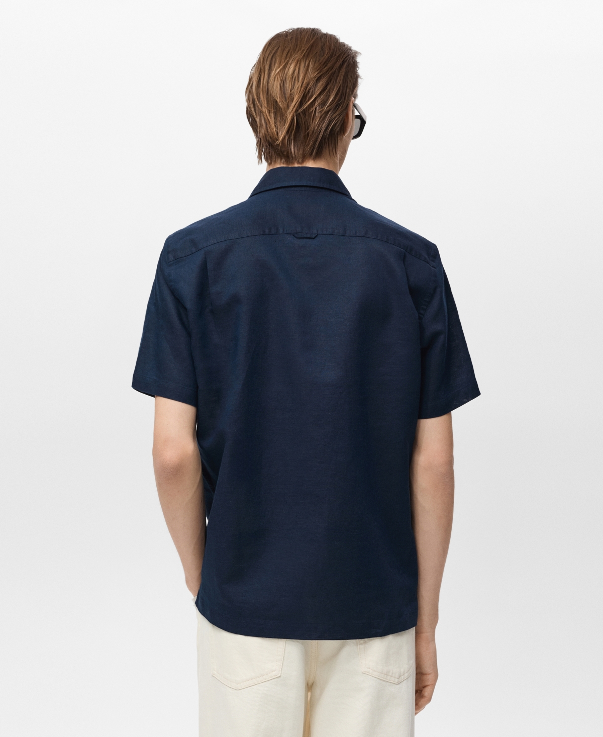Mango Regular Fit Linen Blend Button-up Shirt