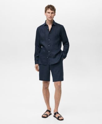 Men's Linen Slim-Fit Shirt