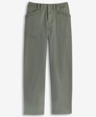 Women's Braided-Trim Cargo Pants, Exclusively at Macy's