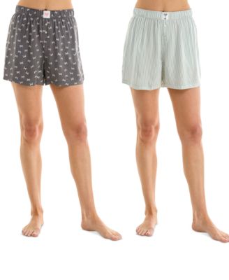 Roudelain - Women's 2-Pk. Printed Mid-Rise Boxer Shorts