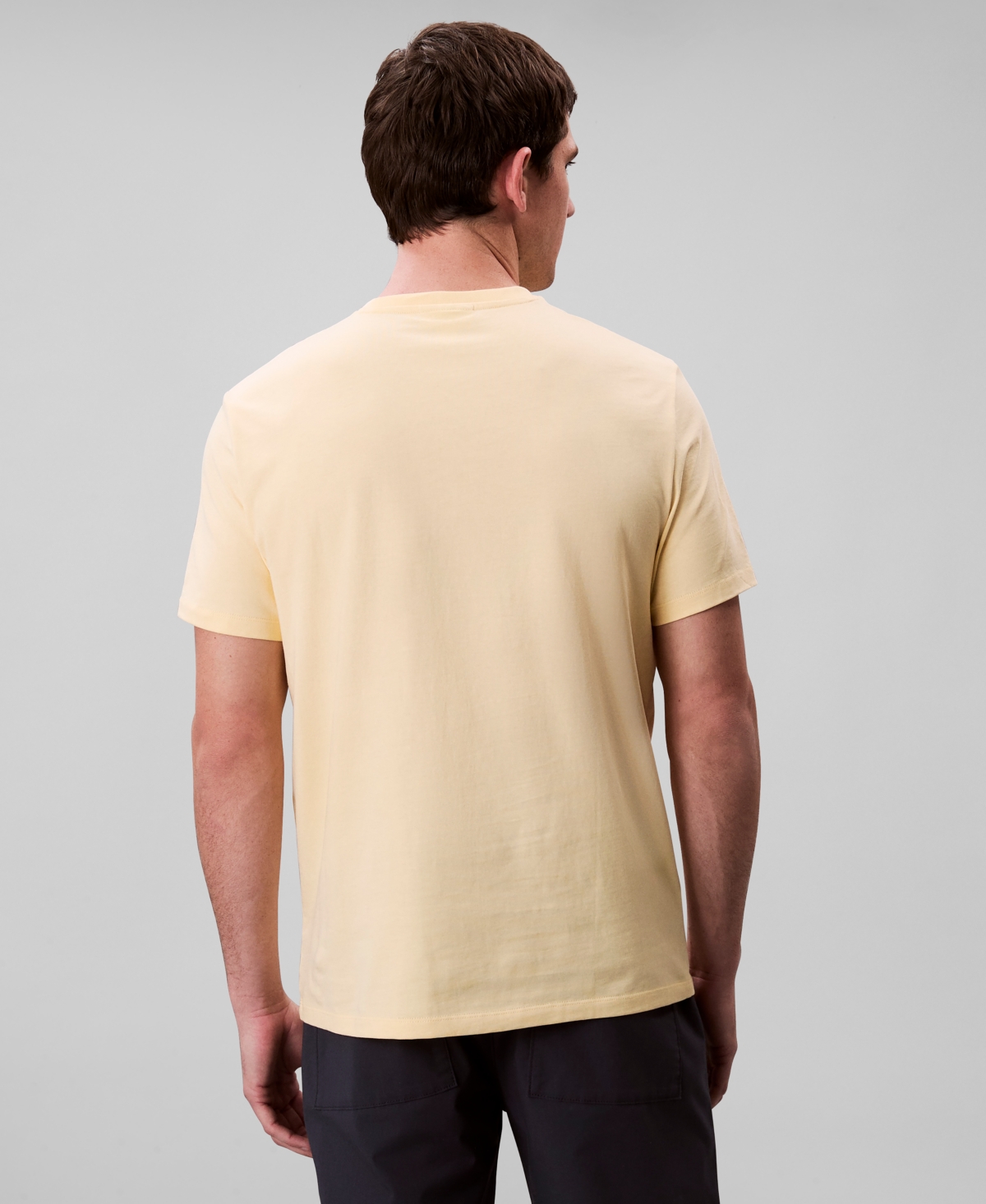 Shop Calvin Klein Men's Smooth Cotton Solid Crewneck T-shirt