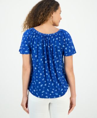 Style & Co Petite Floral-Print Top, Exclusively at Macy's