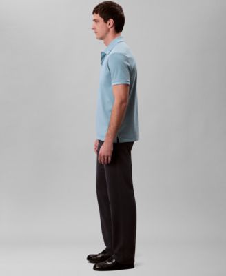 Men's Regular-Fit Smooth Cotton Monogram Logo Polo Shirt