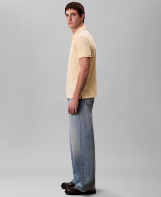 Men's Regular-Fit Smooth Cotton Monogram Logo Polo Shirt