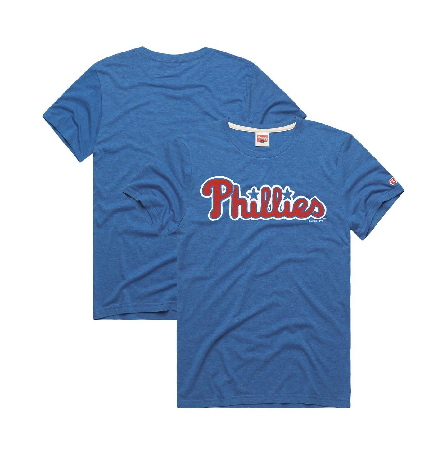 Мужская футболка Homage Royal Philadelphia Phillies Hyper Local Tri-Blend — фото 1