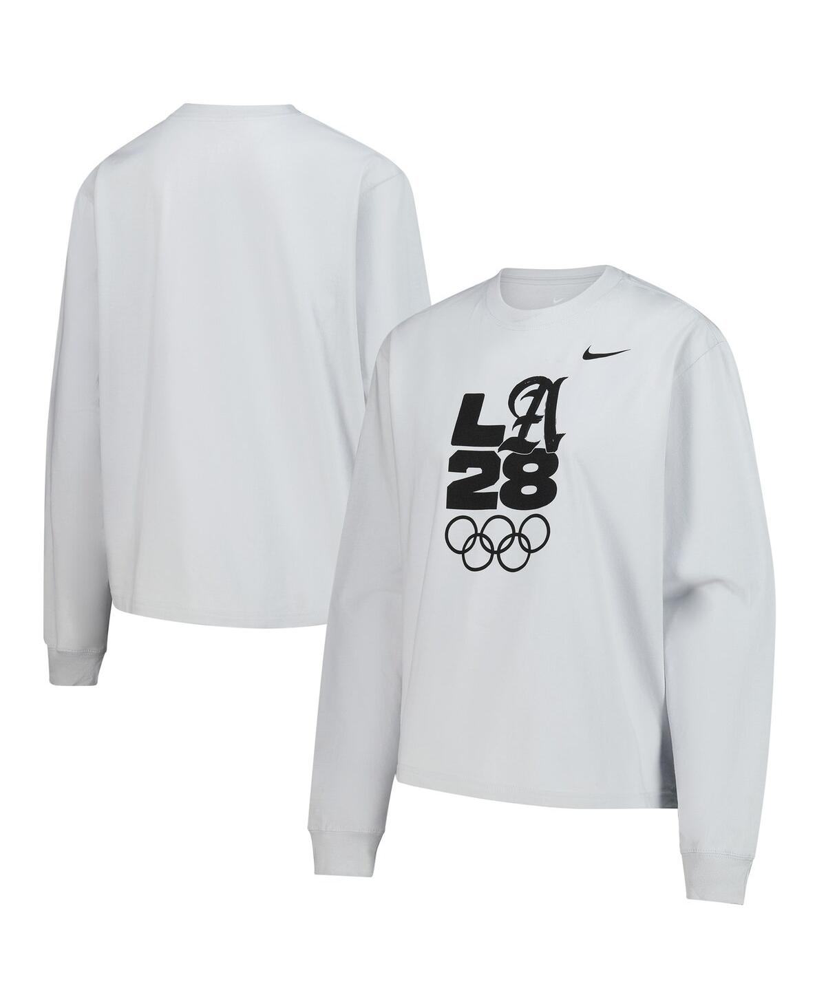 Nike Women'sâ Gray La28 Summer Olympics Boxy Long Sleeve T-shirt