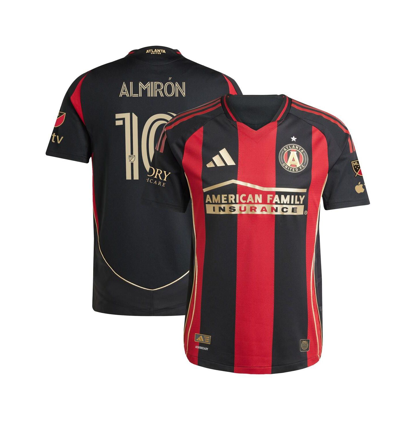 Мужской топ adidas Miguel Almiron Black Atlanta United FC 2025 The Connector Authentic Player Jersey — фото 1