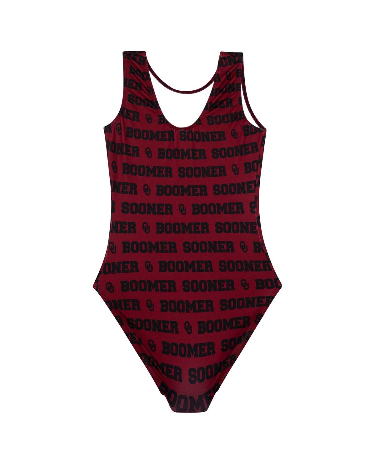 GK ELITE BIG BOYS AND GIRLS CRIMSON OKLAHOMA SOONERS ELITE SPIRIT LEOTARD 