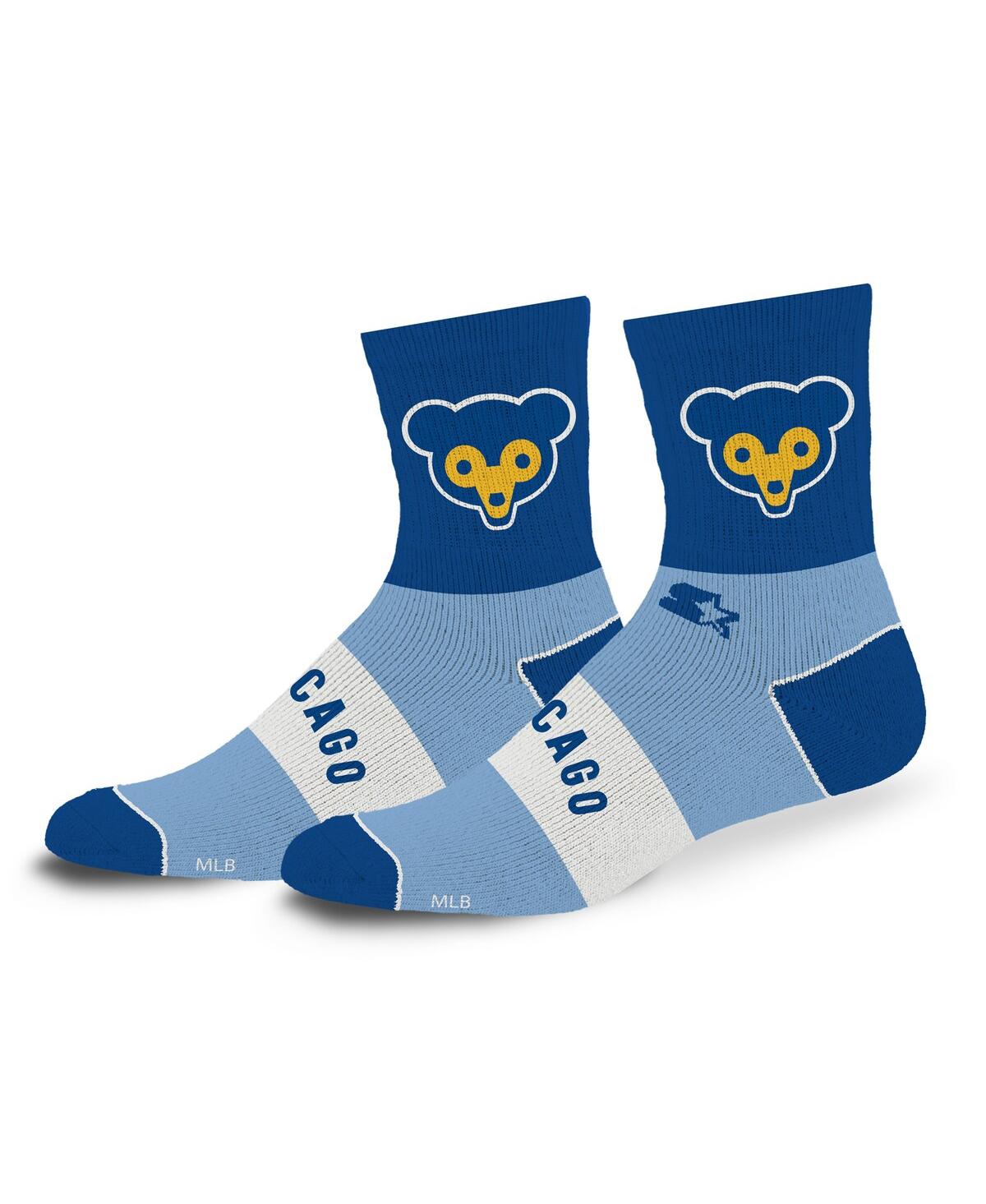 Men's and Women's Chicago Cubs Trifecta Throwback Mid-Crew Socks - Blue