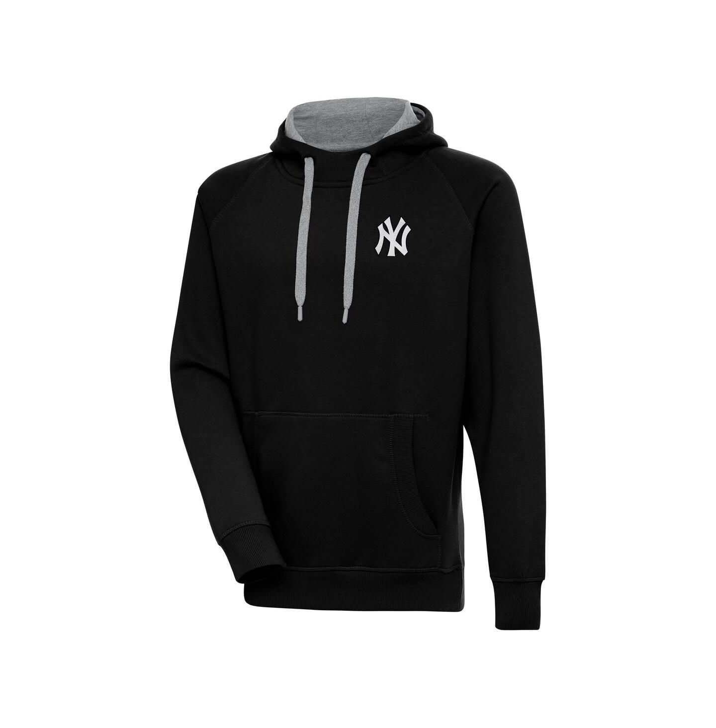 Мужское худи Antigua Black New York Yankees Metallic Victory Pullover — фото 1
